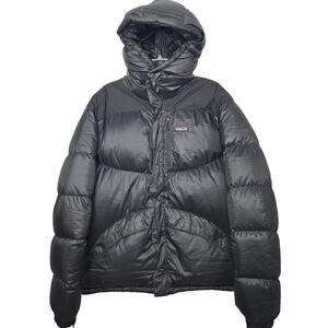 Patagonia Puffer Jacket Black Large Unisex 800 fill Goose Down Hooded #84652